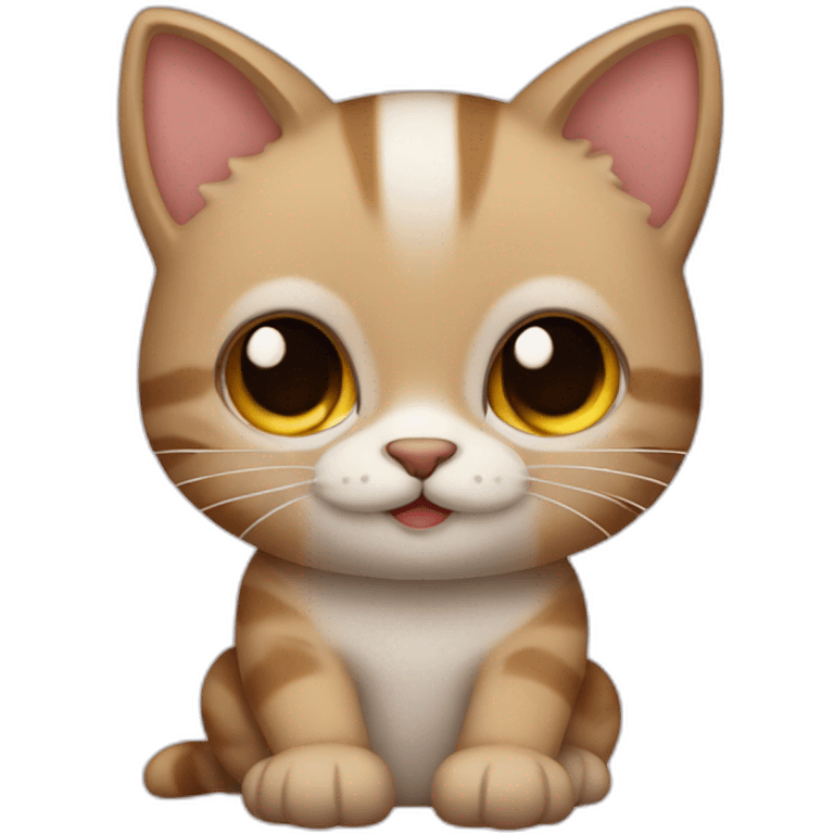 Gato con un bebé emoji