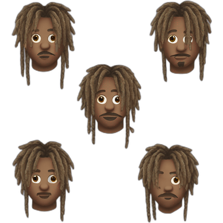 juice wrld hip hop 2019 overdosed dreads mustache beard music rap legends never die emoji