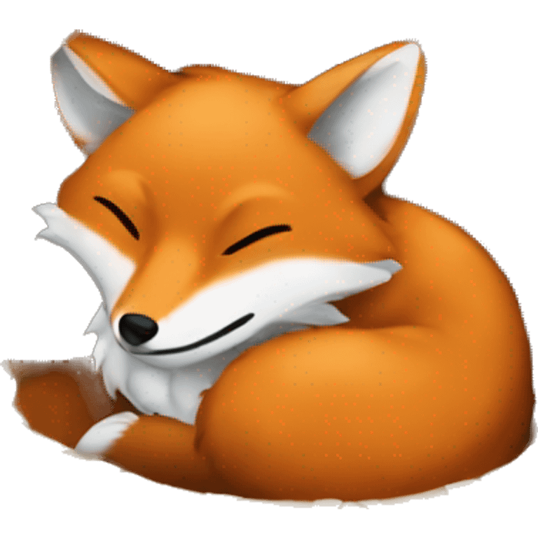 Fox curled up in a basket dark academia emoji