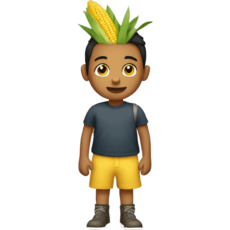 Boy with corn emoji