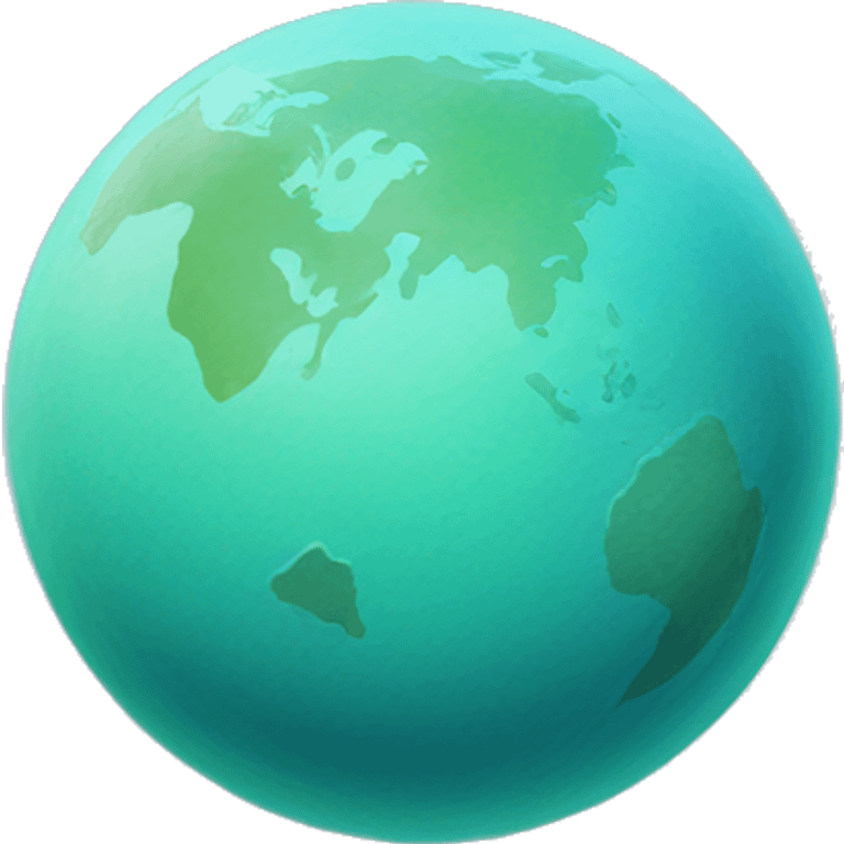 Pastel blue green planet  emoji