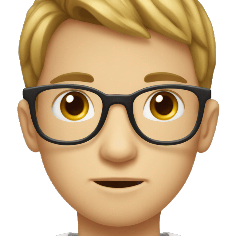 Spects, innocent and simple boy emoji