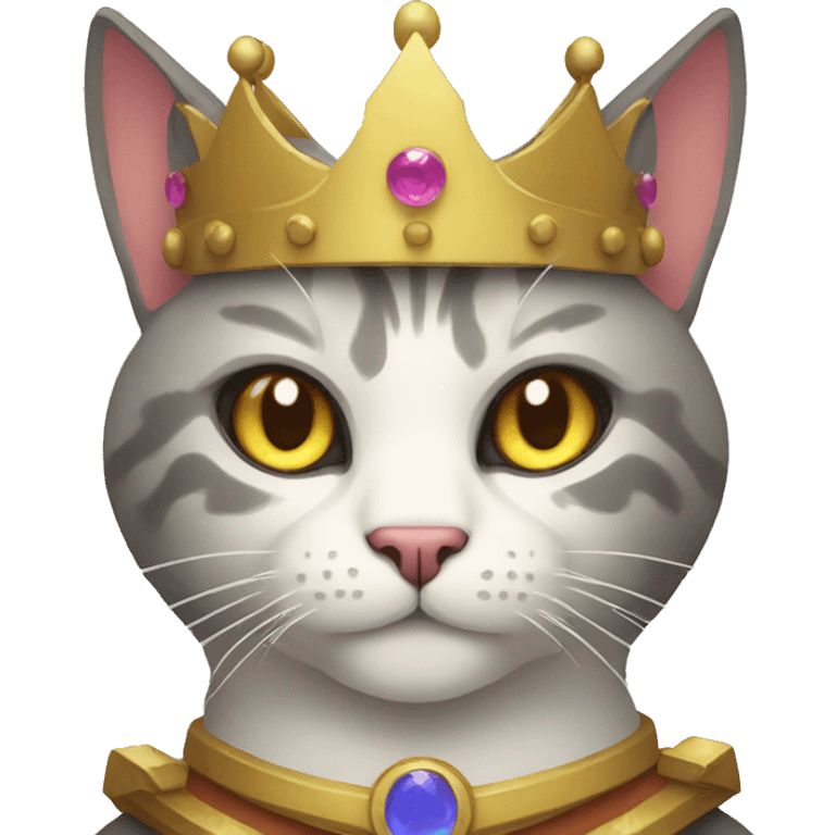 pixel styled cat king emoji