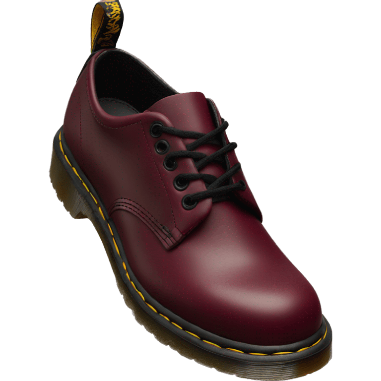 Platform Dr.martens in bordeaux red emoji