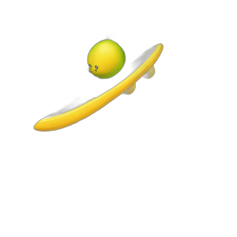 a yuzu fruit surfing emoji