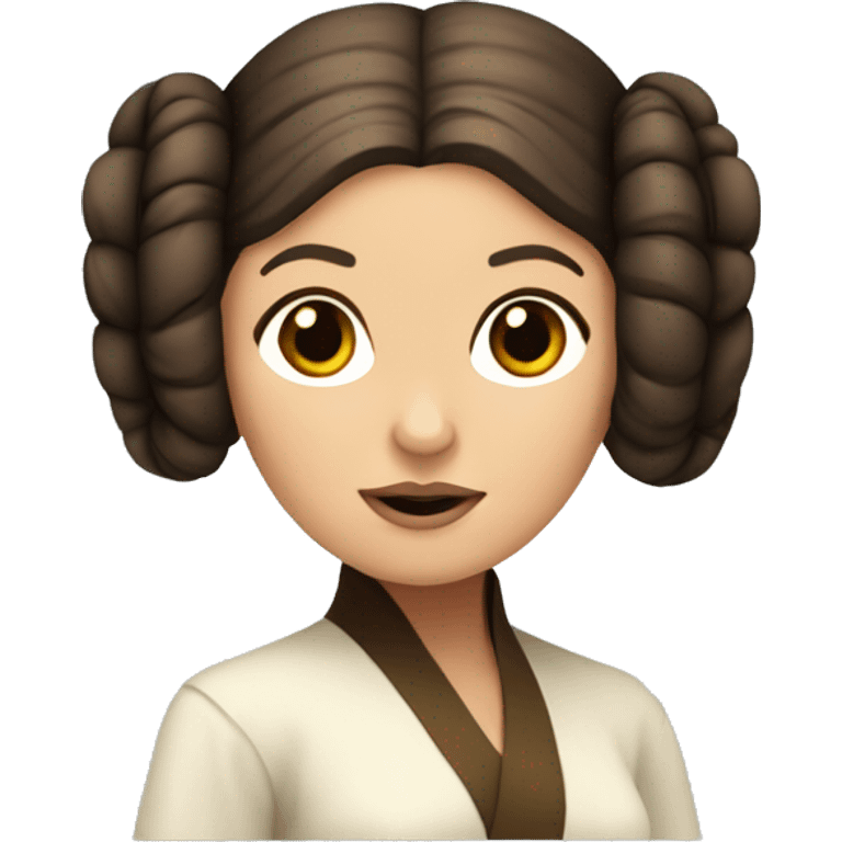 Princess Leia face with hair emoji