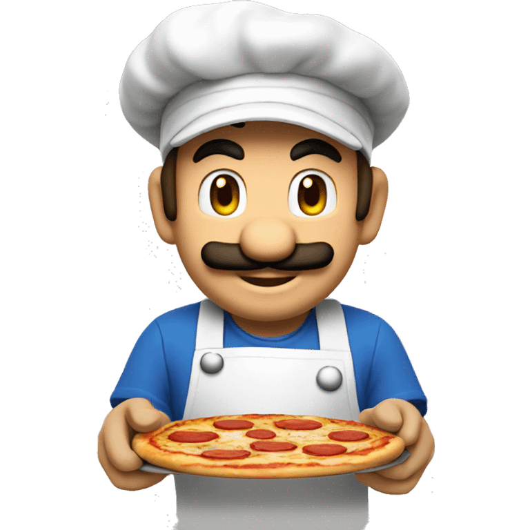 Mario cooking pizza emoji