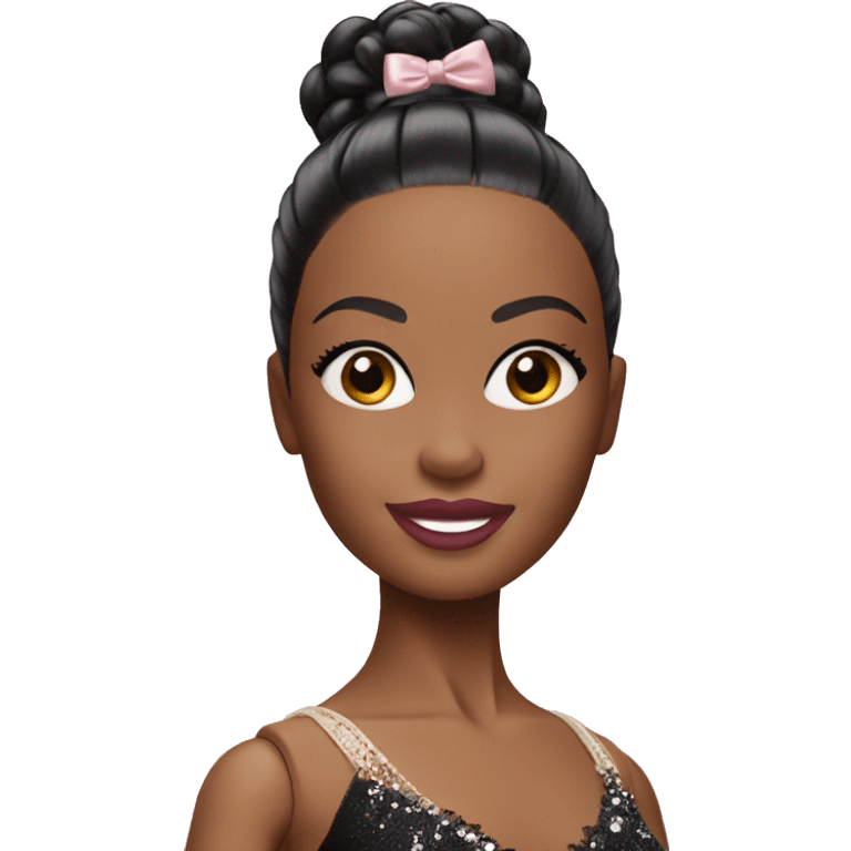 Black ballerina Barbie doll emoji