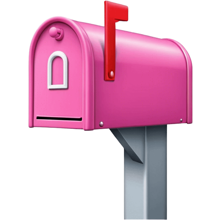 pink mailbox without pillar emoji