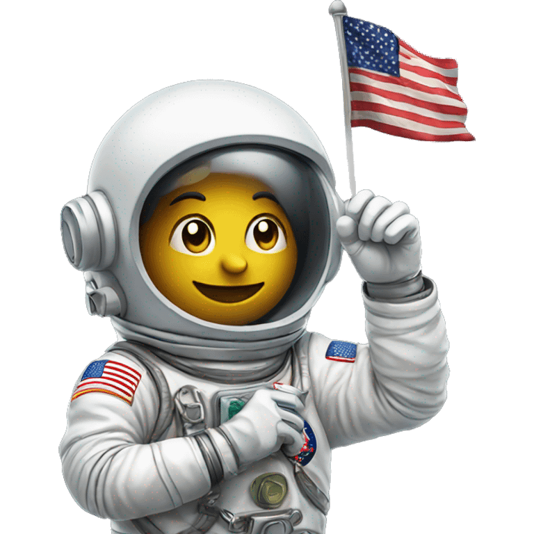 Astronaut holding a few dollars no flag emoji