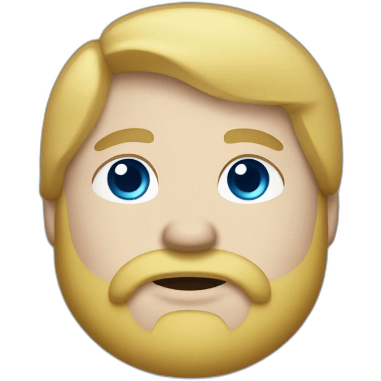 chubby, blue eyes,blond hair, beard emoji