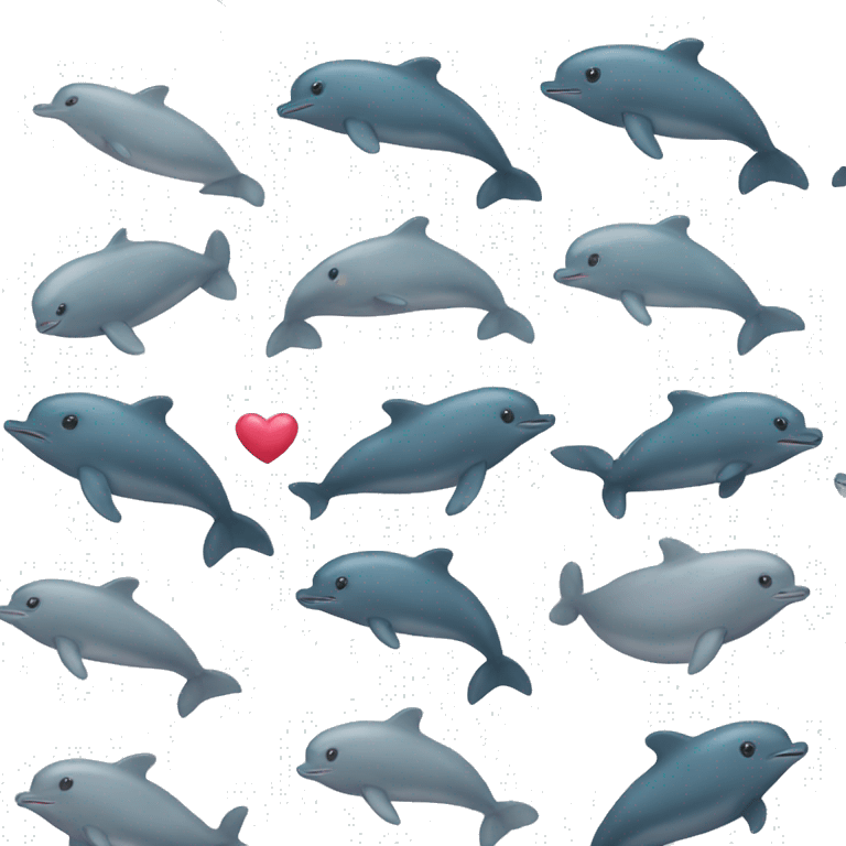 porpoise with heart emoji