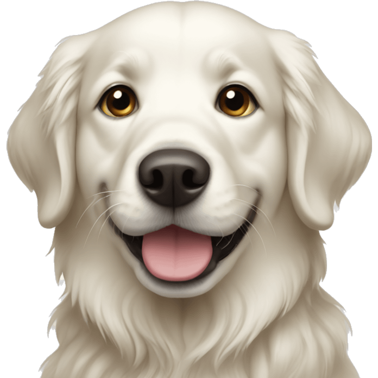 White golden retriever  emoji