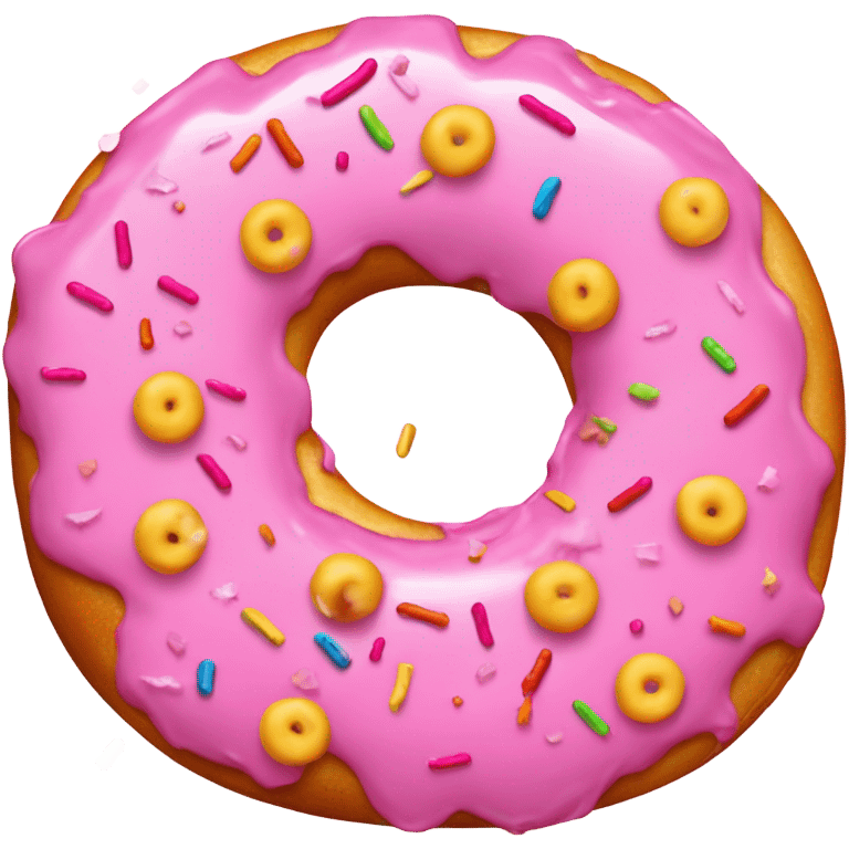 a broken heart, but the heard is a pink sprinkled donut emoji