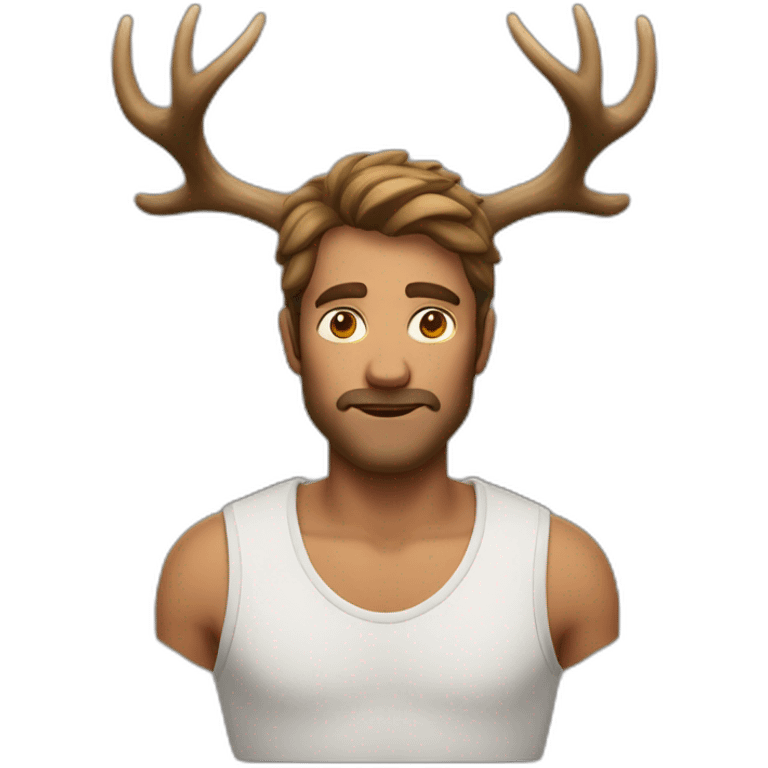 man with deer horns emoji