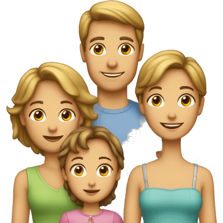 Famille 4 personne  2 filles 1 père 1 mère emoji