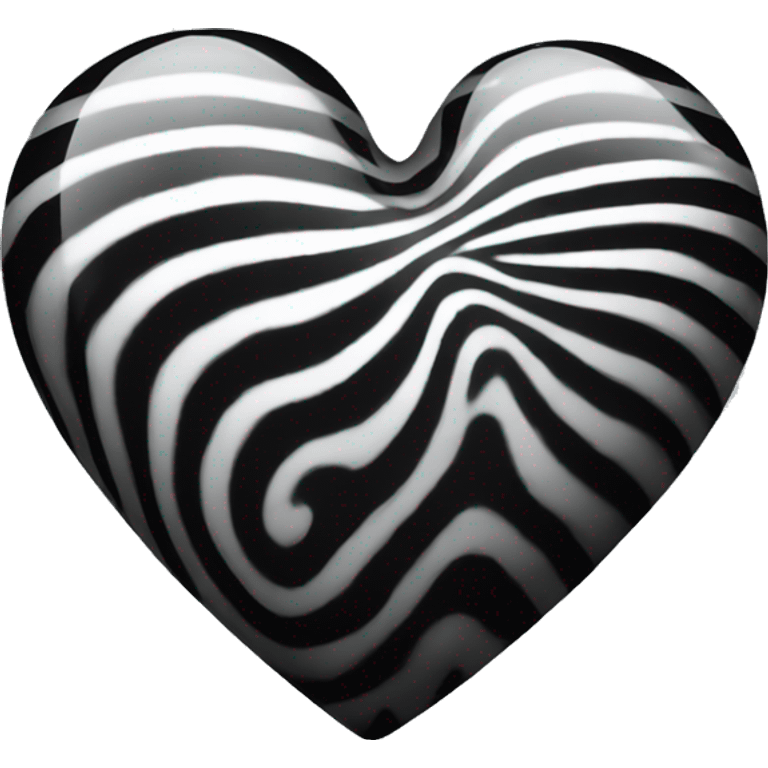 a black swirl glass heart emoji