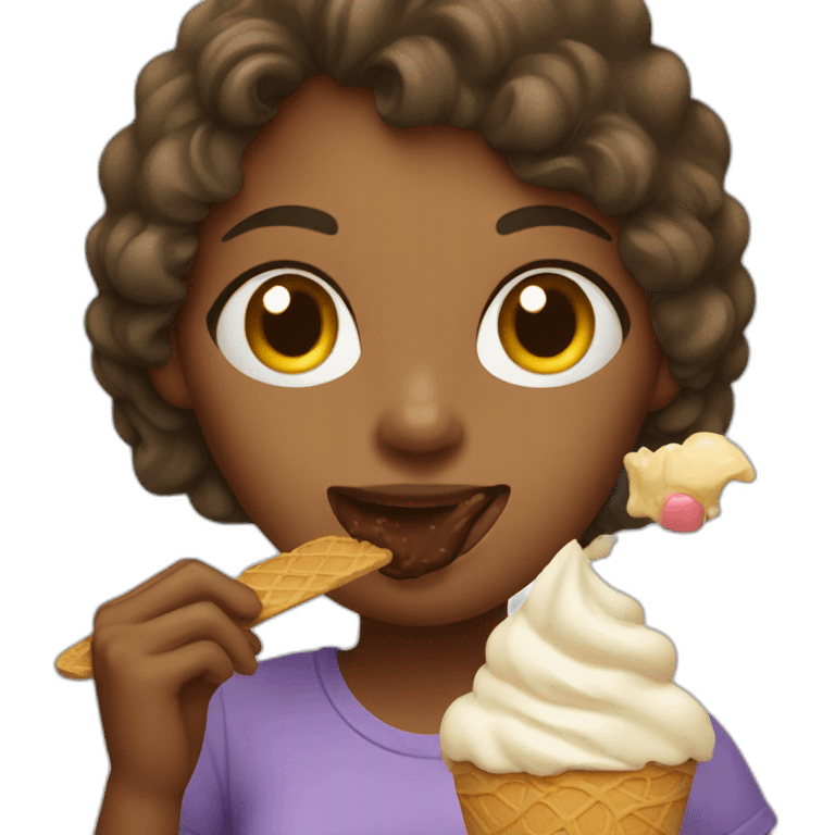 Women eating ice cream emoji