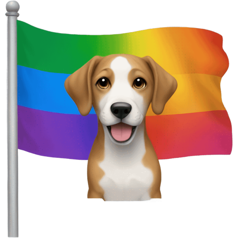 Pride flag with dog emoji