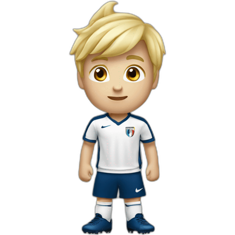 Petit garçon blond  nike de foot emoji