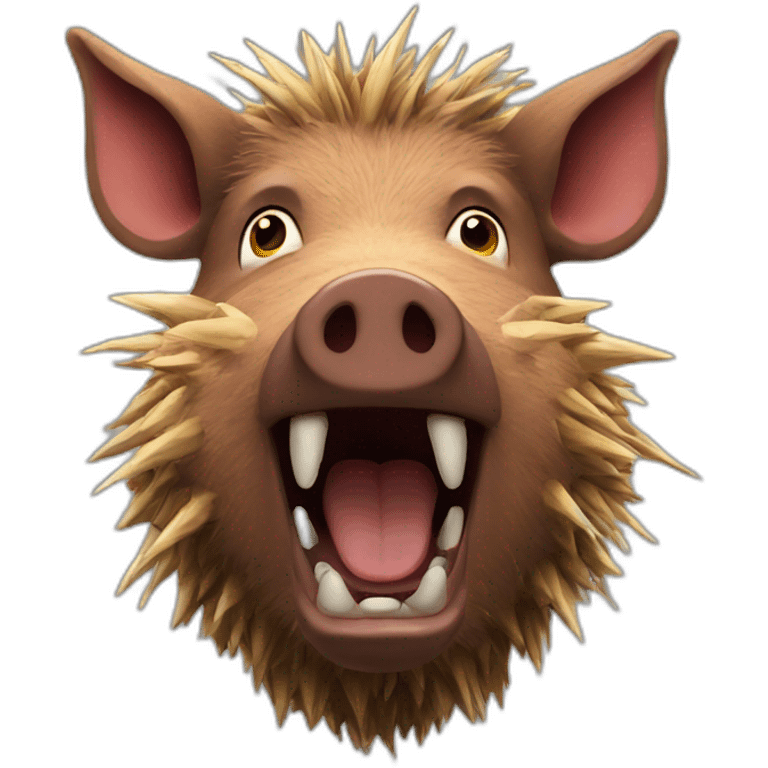 Boar face emoji+exploding face emoji emoji