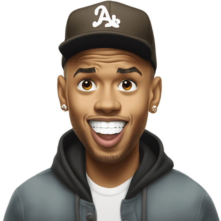 Hyper Realistic Chris Brown singing to Karruche  emoji