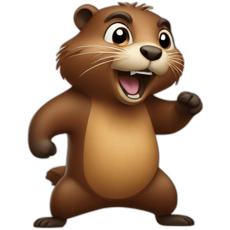 Beaver- dancing emoji