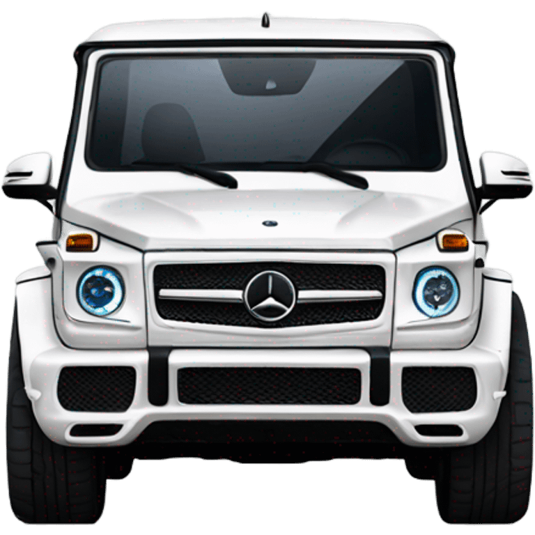 White Mercedes gwagon back emoji