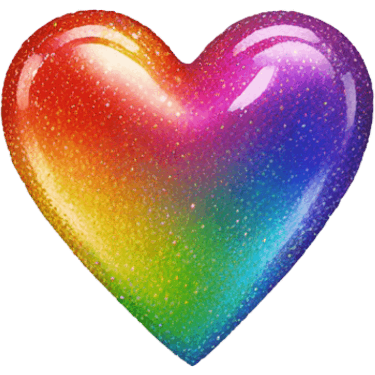 Rainbow heart with sparkles  emoji