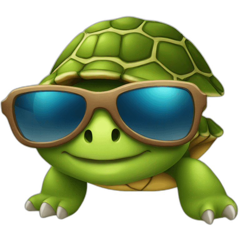 a turtle with sunglass emoji