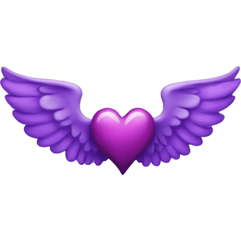 Purple Heart with wings emoji