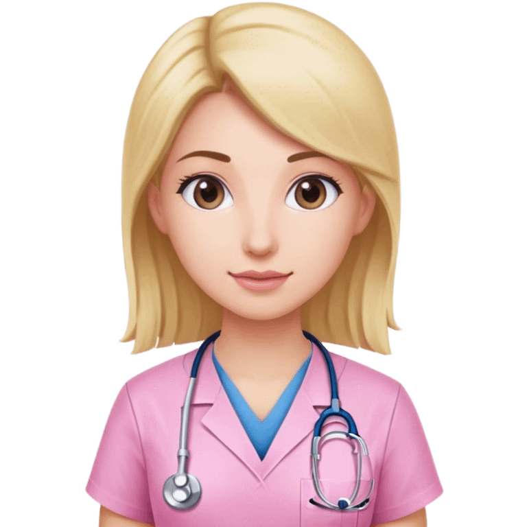 Female doctor wearing pink scrubs emoji