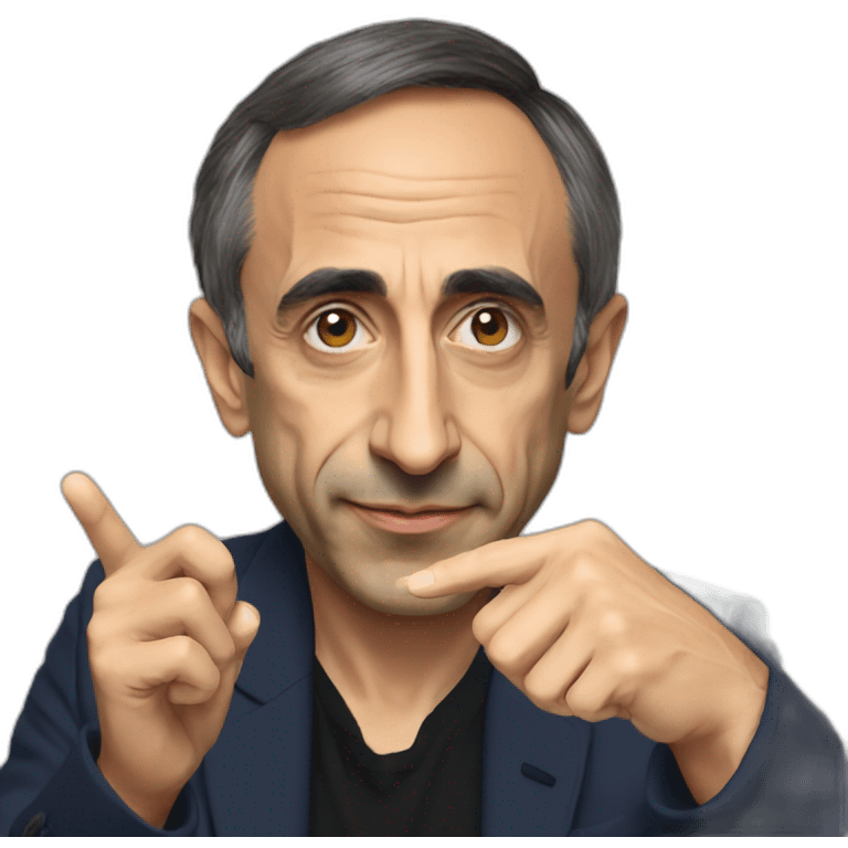 Éric zemmour flips his finger emoji