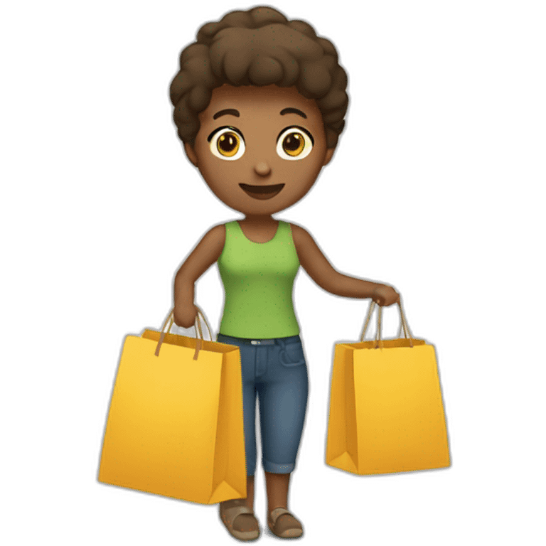 A person with a shopping bag emoji