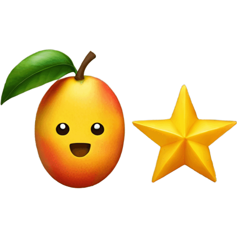 Star and a mango put together emoji