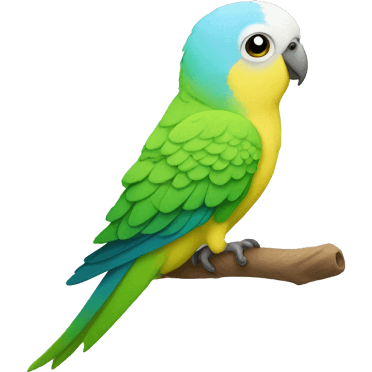 Parakeet going to sleep emoji