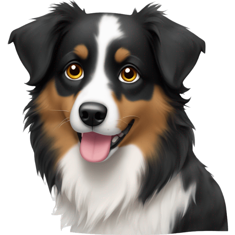 small Australian shepherd with black muzzle emoji