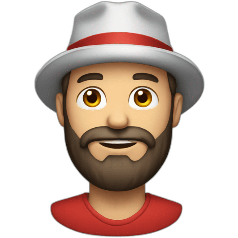 bearded guy with a red hat emoji