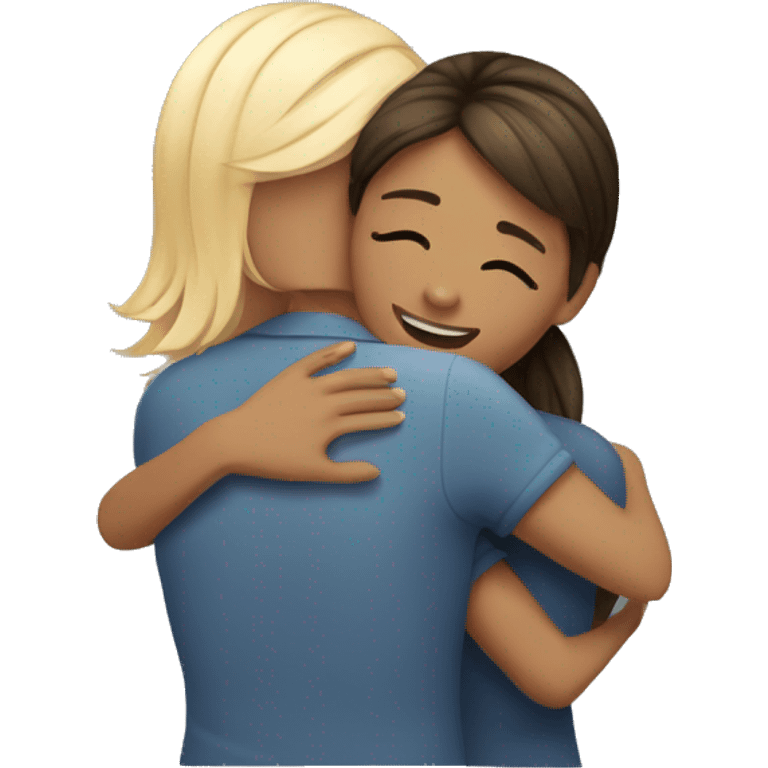 Hug two girlfriends emoji