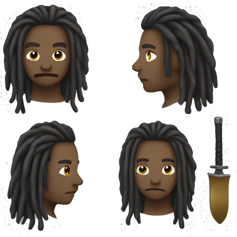 mau mau fighter dreadlocks emoji emoji