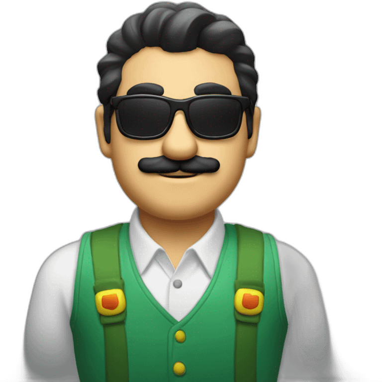 Mario bros bussines man with sunglasses  emoji