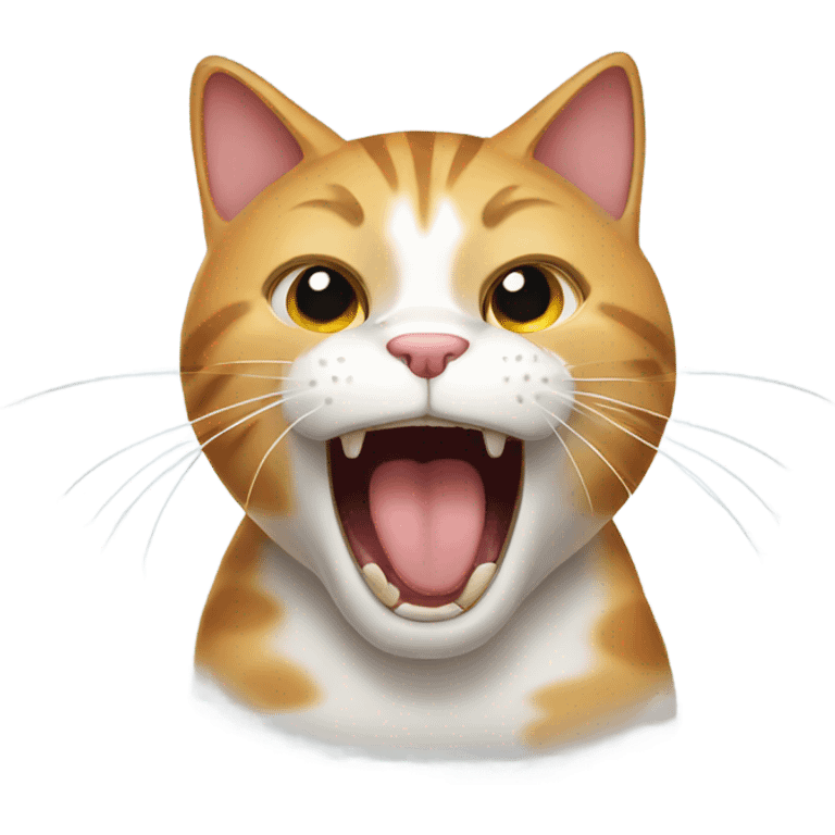 Cat yawning emoji