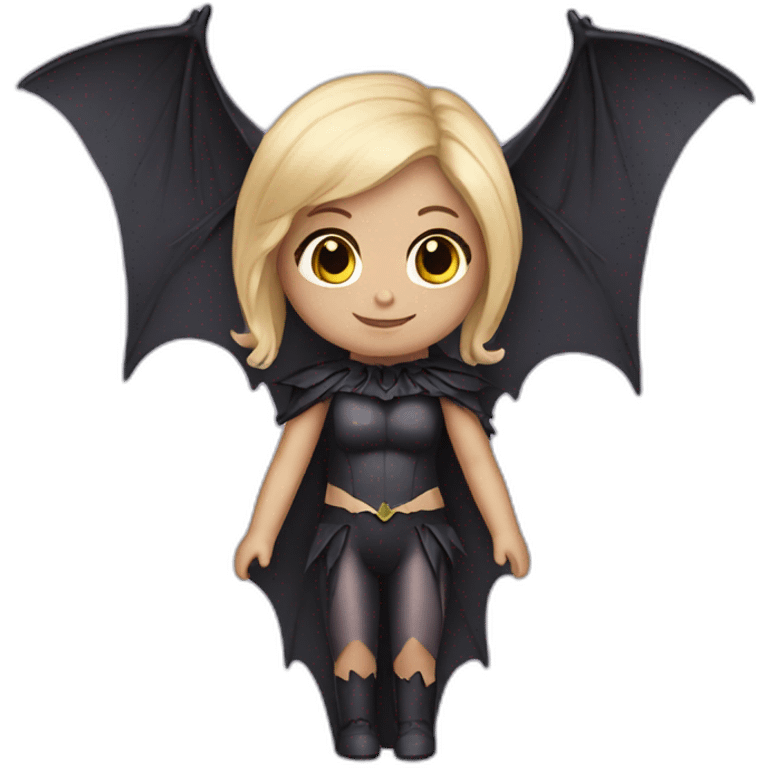 doll, bat wings emoji