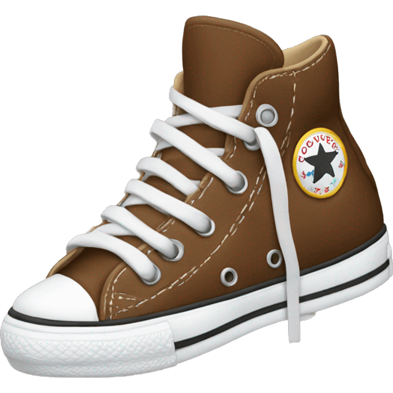 Brown converse shoes emoji