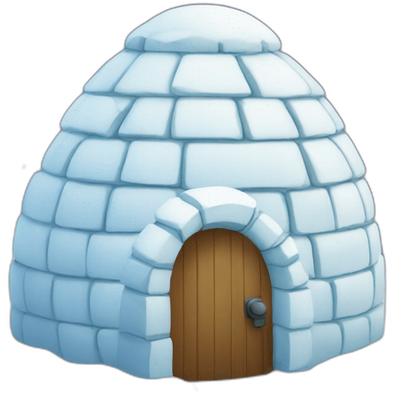 igloo with thank you sign on top emoji