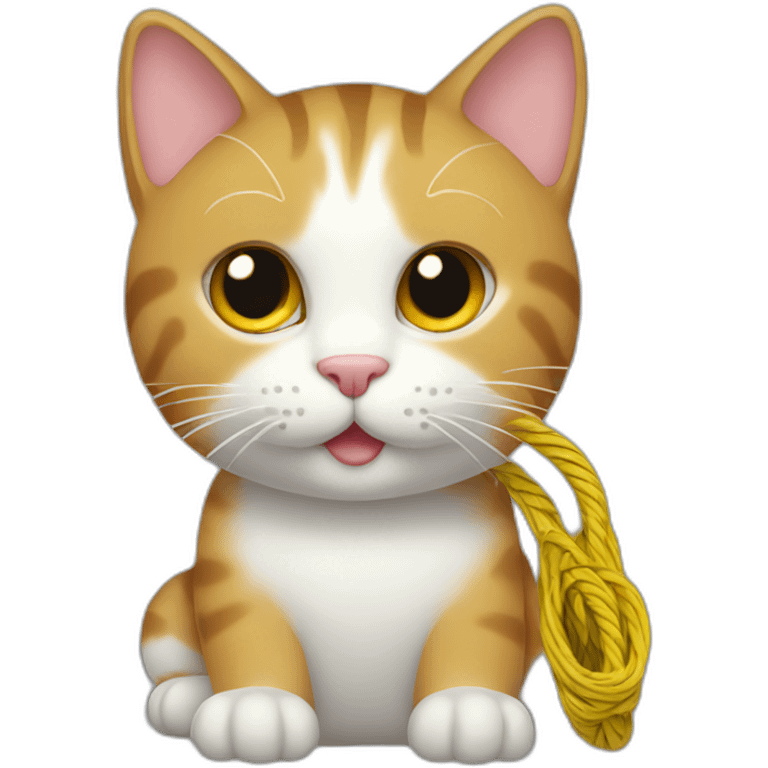 cat holding cable emoji