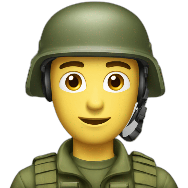 Homme casque militair emoji