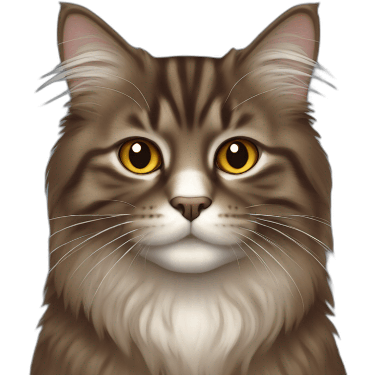 Dark Brown Siberian cat emoji