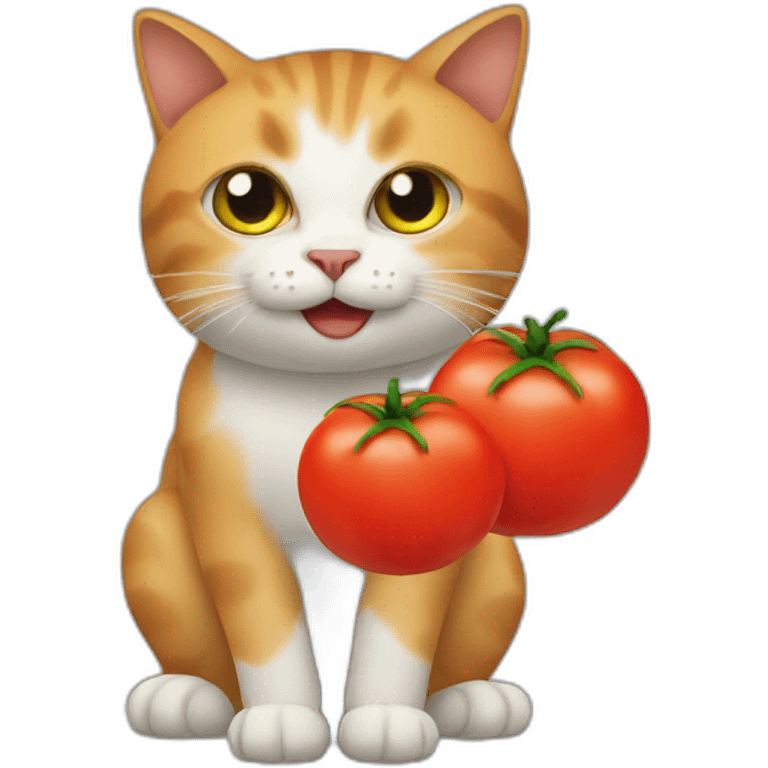 cat and tomato emoji