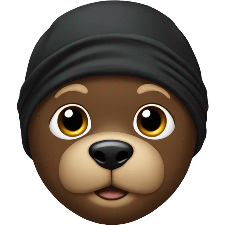 Black Bear with durag emoji